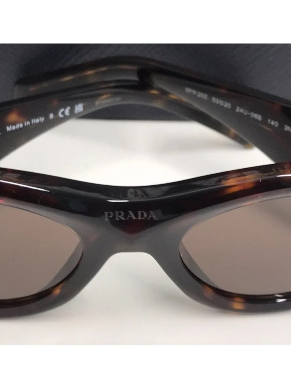 New Authentic Prada PR 20ZS Dark Brown Oval Ladies Sunglasses – 2AU06B 53 - Picture 3 of 14
